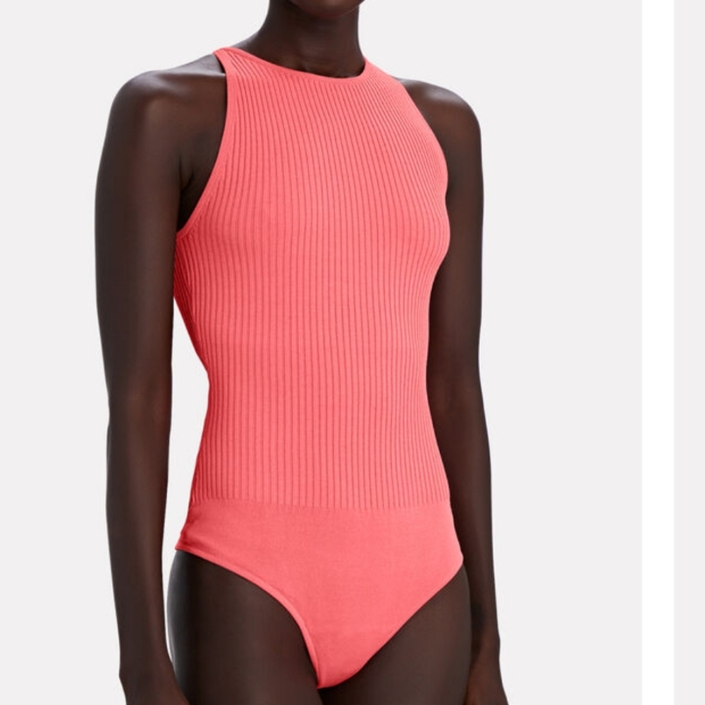 A.L.C Ashley‎ Rib Knit High Neck Bodysuit